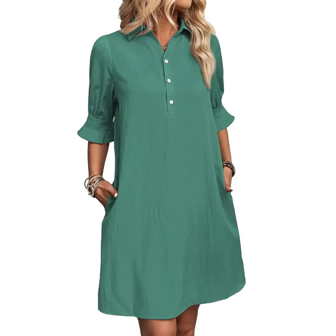 Lässiges Hemdkleid mit Knopfleiste